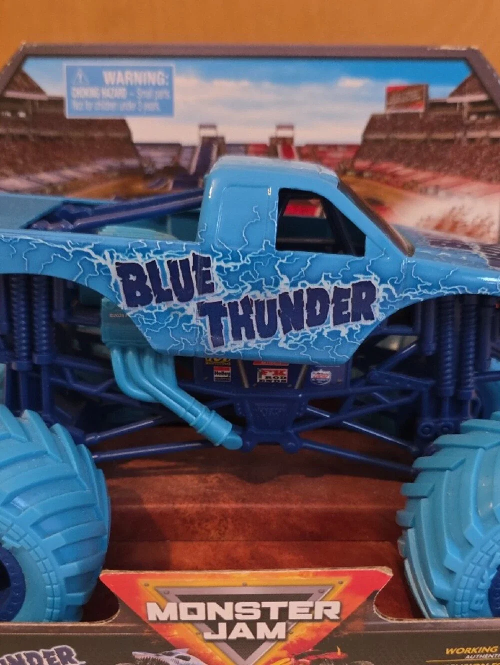 Monster Jam-Blue Thunder- Monster Truck Toy - Blue (4 Years And Up)